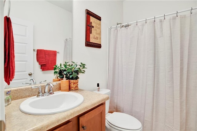 1468 Surrey Loop, Foley, AL 36535 - full bathroom with toilet, vanity, and a shower with shower curtain