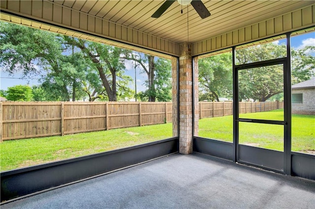 1468 Surrey Loop, Foley, AL 36535 - unfurnished sunroom with a ceiling fan