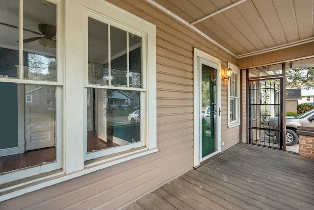view of wooden deck