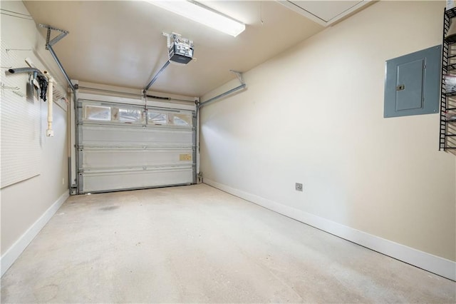 647 Spring Lake Ct, Mobile, AL 36695 - garage featuring electric panel and a garage door opener