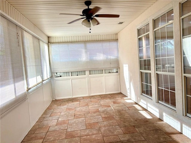 734 Natchez Trail Ct, Mobile, AL 36609 - unfurnished sunroom with a ceiling fan and a healthy amount of sunlight