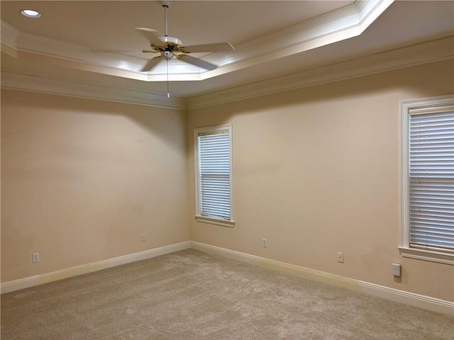 734 Natchez Trail Ct, Mobile, AL 36609 - empty room featuring ceiling fan, ornamental molding, and light carpet