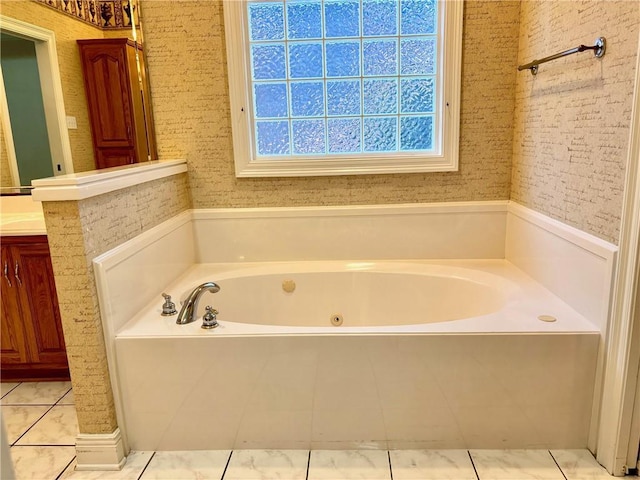 734 Natchez Trail Ct, Mobile, AL 36609 - full bathroom featuring vanity, tile patterned floors, and a bath