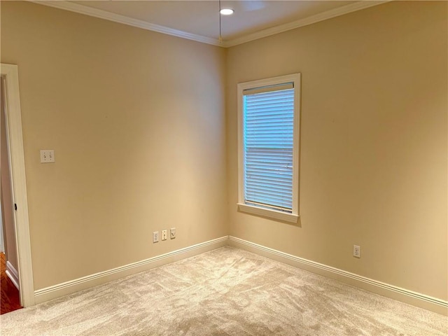 734 Natchez Trail Ct, Mobile, AL 36609 - carpeted empty room featuring recessed lighting, baseboards, and ornamental molding