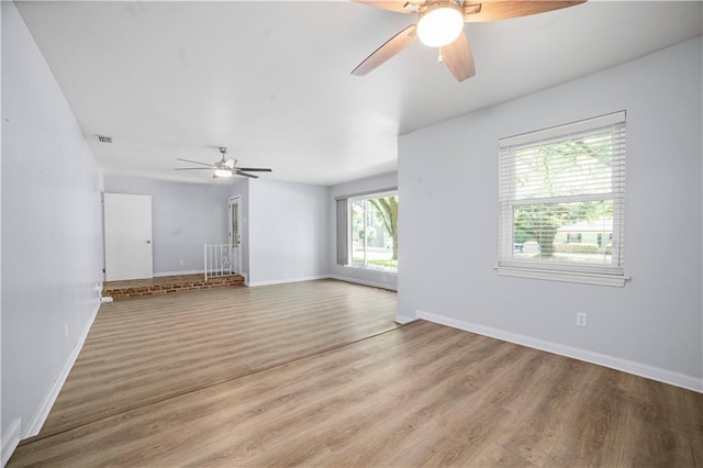 1008 Chalet Dr W, Mobile, AL 36608 - spare room featuring a ceiling fan and light wood finished floors