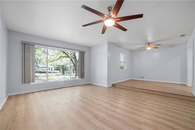 1008 Chalet Dr W, Mobile, AL 36608 - spare room featuring a ceiling fan and light wood-style floors