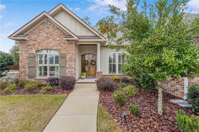 view of front of home with french doors