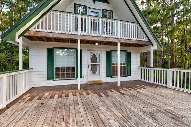 view of wooden deck