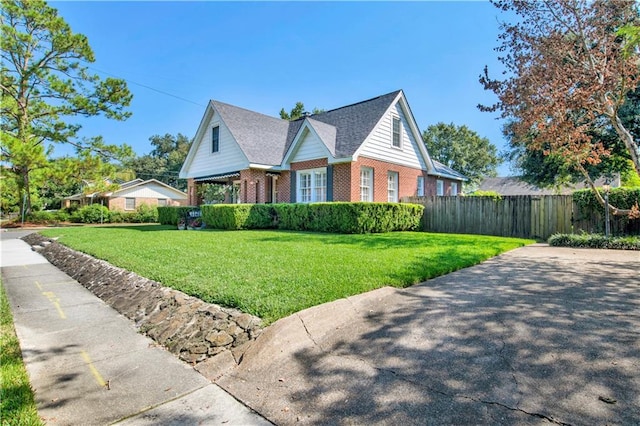 exterior space with a lawn