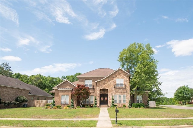 front of property featuring a front lawn