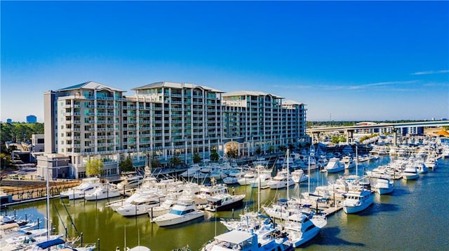 water view with a city view