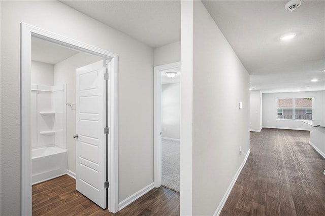 10529 Wales Ln, Spanish Fort, AL 36527 - hall featuring dark wood-style floors and recessed lighting
