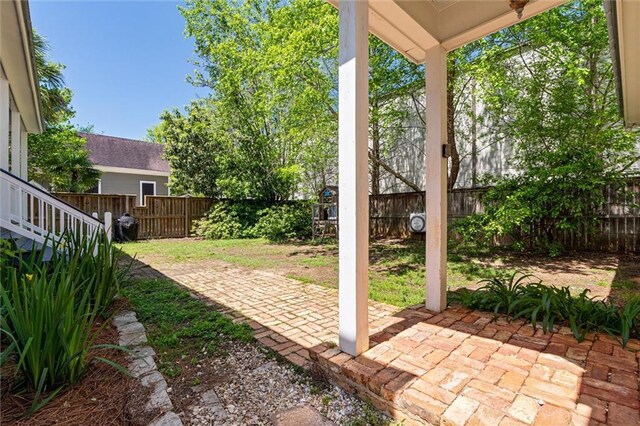 view of patio / terrace featuring a fenced backyard