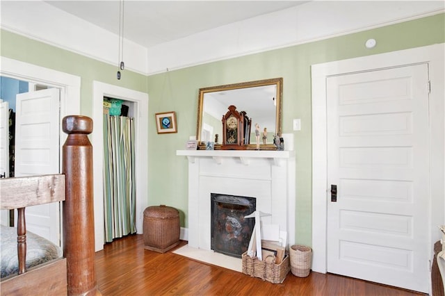 living room featuring hardwood / wood-style flooring