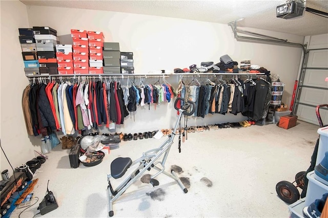 view of walk in closet