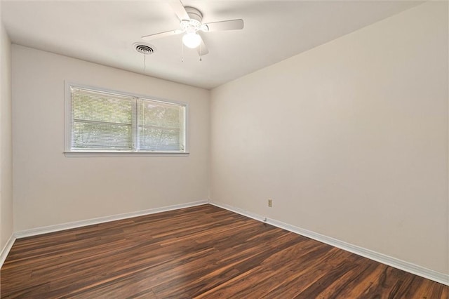 5416 Hilltop Dr N, Mobile, AL 36608 - empty room featuring dark wood-type flooring and ceiling fan