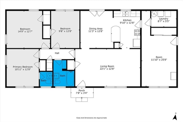 5416 Hilltop Dr N, Mobile, AL 36608 - view of floor plan / room layout
