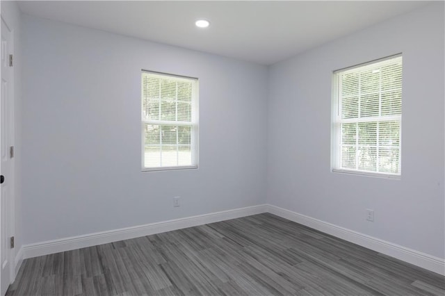 5023 Santos Dr W, Mobile, AL 36619 - unfurnished room featuring dark wood-style floors and recessed lighting