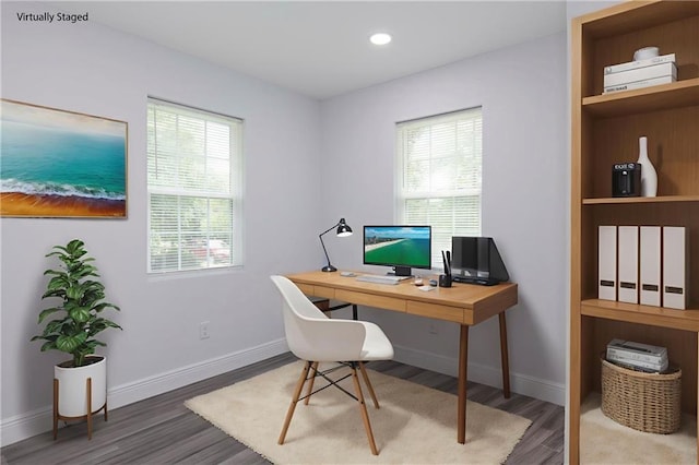 5023 Santos Dr W, Mobile, AL 36619 - office featuring healthy amount of natural light, wood finished floors, and recessed lighting