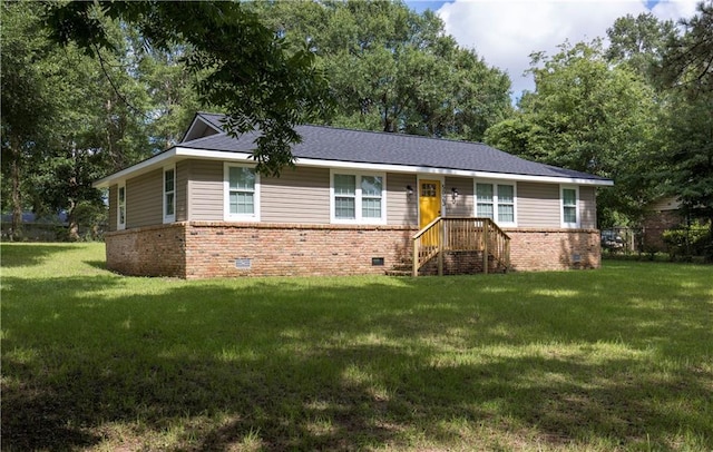 5023 Santos Dr W, Mobile, AL 36619 - single story home featuring brick siding, a front yard, and crawl space