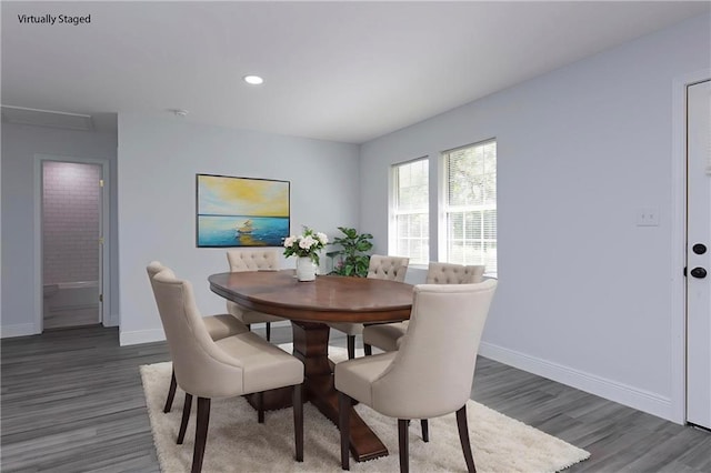 5023 Santos Dr W, Mobile, AL 36619 - dining space featuring wood finished floors and recessed lighting