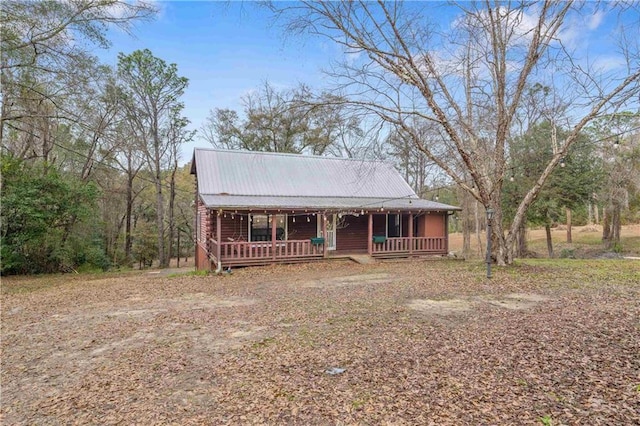 view of front of property with a porch