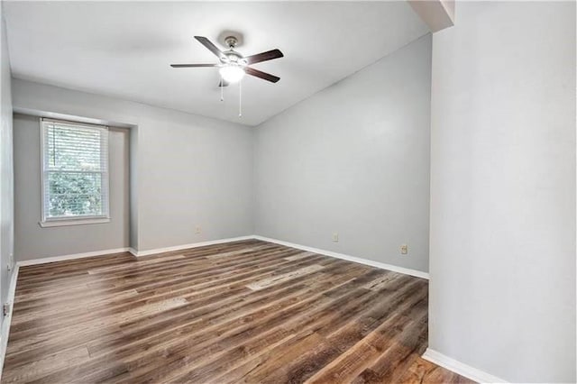 6050 Grelot Rd Unit 202, Mobile, AL 36609 - spare room featuring baseboards, ceiling fan, and wood finished floors