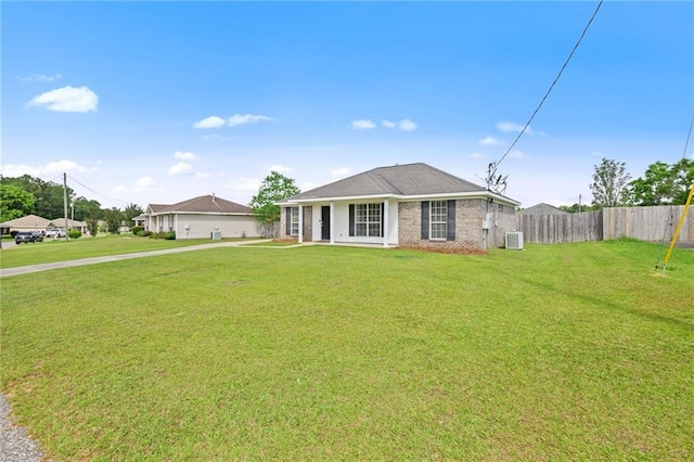 13578 James Copeland Dr, Mobile, AL 36695 - ranch-style house featuring central AC unit and brick siding