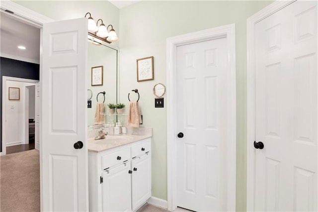 bathroom featuring vanity