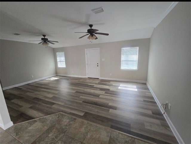 4973 Mccrary Rd, Semmes, AL 36575 - empty room with ceiling fan and wood finished floors