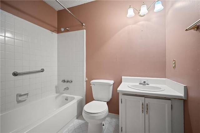 2301 Cedar Ky, Mobile, AL 36695 - full bathroom with shower / bathtub combination, vanity, and tile patterned floors