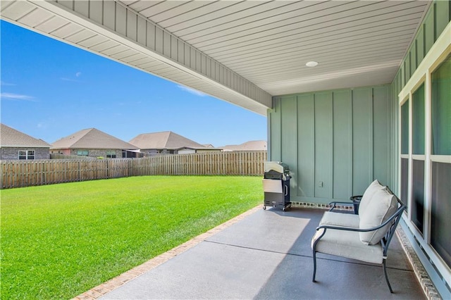 view of patio with grilling area