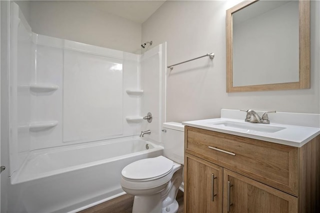 1452 Morlee Dr E, Mobile, AL 36618 - bathroom featuring toilet, vanity, and shower / tub combination