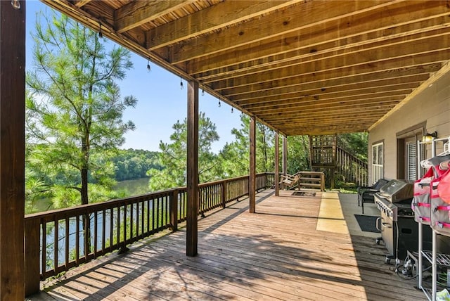 view of wooden deck