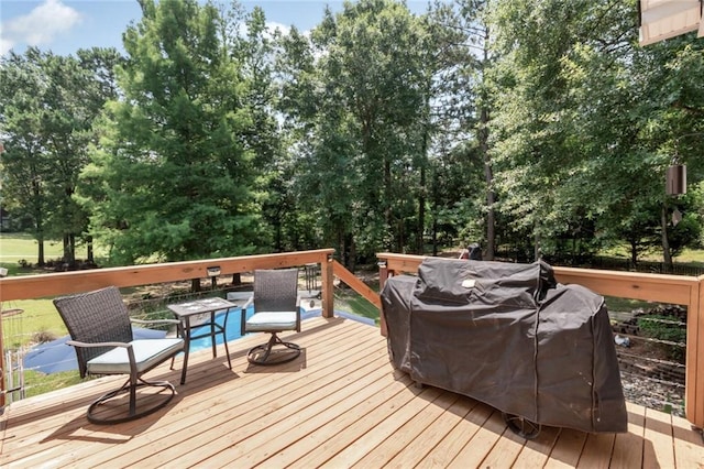 9102 Magnolia Ct, Spanish Fort, AL 36527 - deck featuring view of scattered trees