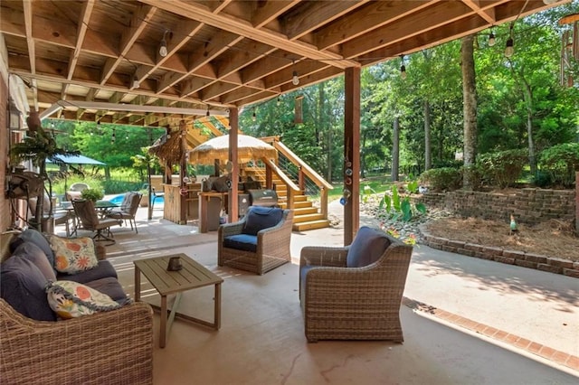 9102 Magnolia Ct, Spanish Fort, AL 36527 - view of patio featuring outdoor dining space and outdoor lounge area