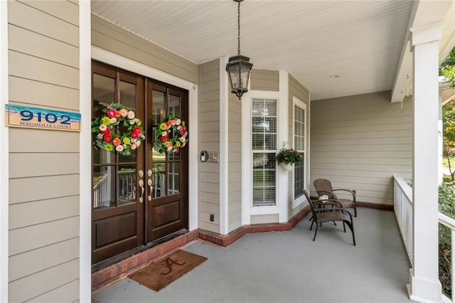 9102 Magnolia Ct, Spanish Fort, AL 36527 - entrance to property featuring french doors and a porch