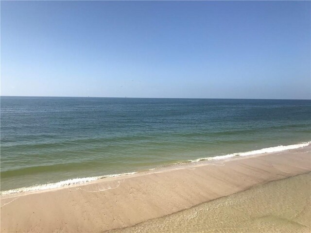 property view of water with a beach view