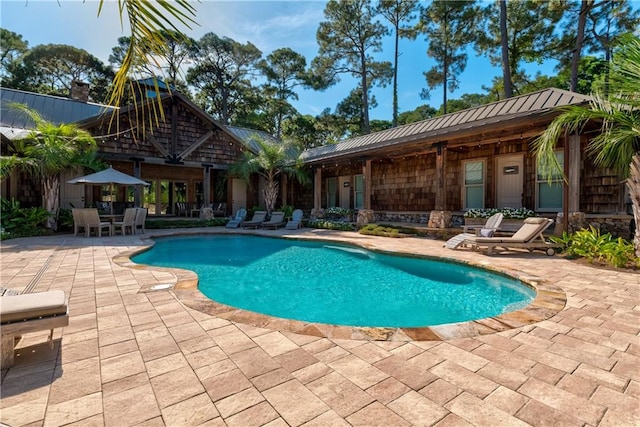 view of pool with a patio