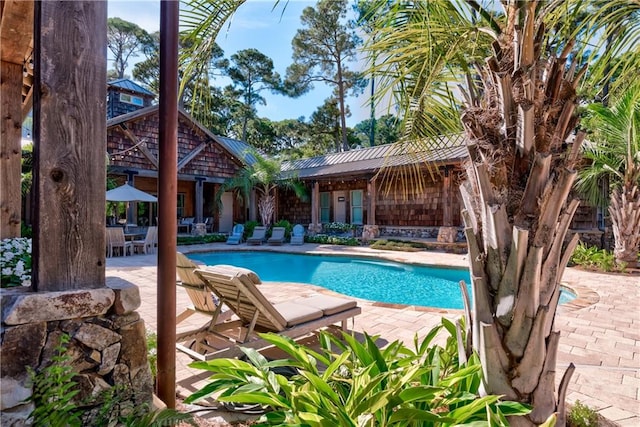 view of pool with a patio