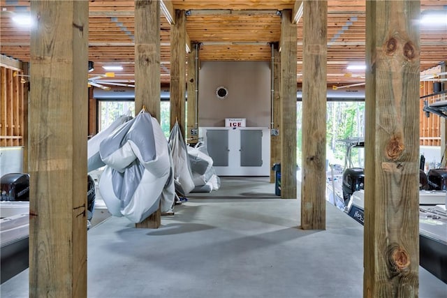 interior space with concrete flooring and a healthy amount of sunlight