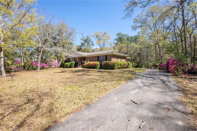 view of front of home featuring aphalt driveway