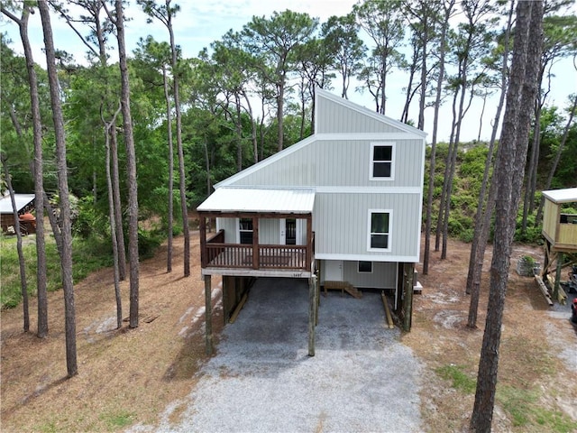 1401 Osprey Ln, Dauphin Island, AL 36528 - rustic home with gravel driveway