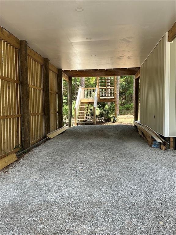 1401 Osprey Ln, Dauphin Island, AL 36528 - view of patio featuring stairs and a carport