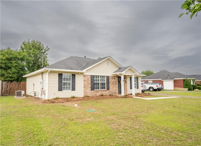 13330 Wages Ct, Mobile, AL 36695 - ranch-style house with central AC unit, brick siding, and driveway