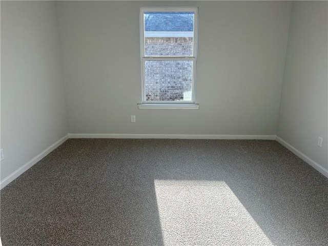 carpeted spare room with baseboards and a wealth of natural light