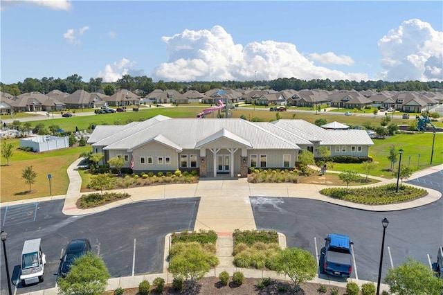 aerial view featuring a residential view