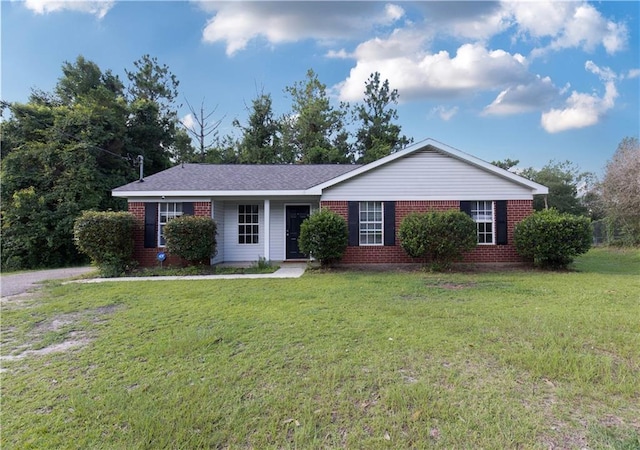 13163 Buckthorn Ct, Mobile, AL 36608 - ranch-style home with brick siding and a front yard