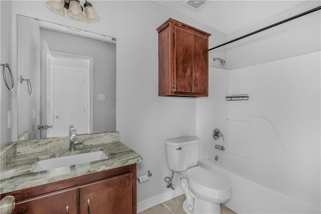 13163 Buckthorn Ct, Mobile, AL 36608 - bathroom featuring vanity,  shower combination, and wood finished floors