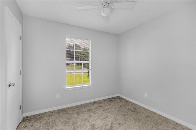 13163 Buckthorn Ct, Mobile, AL 36608 - spare room with carpet, healthy amount of natural light, a textured ceiling, and ceiling fan